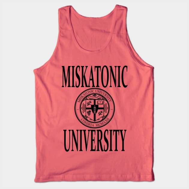 Miskatonic University Logo with Text Tank Top by asimplefool